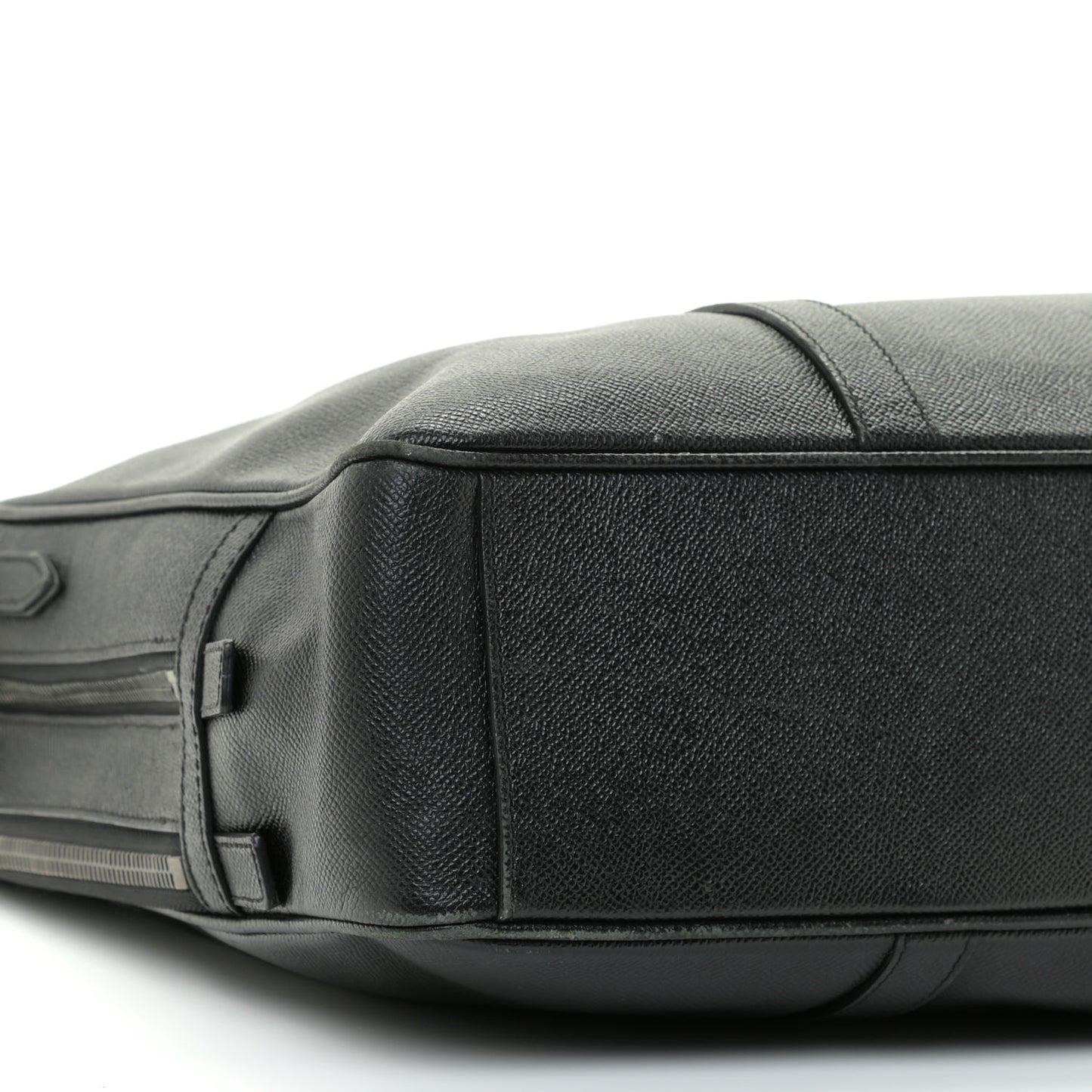 Textured Calfskin Briefcase Black