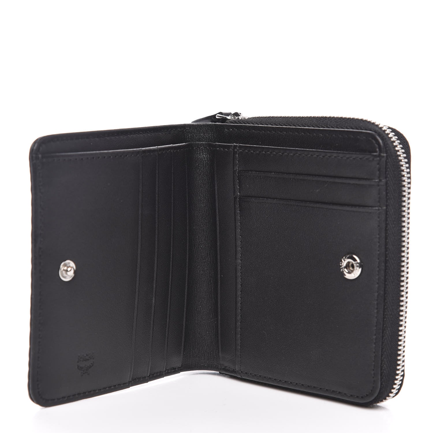 MCM Metallic Visetos Rabbit Zip Around Wallet Silver 5 of 8
