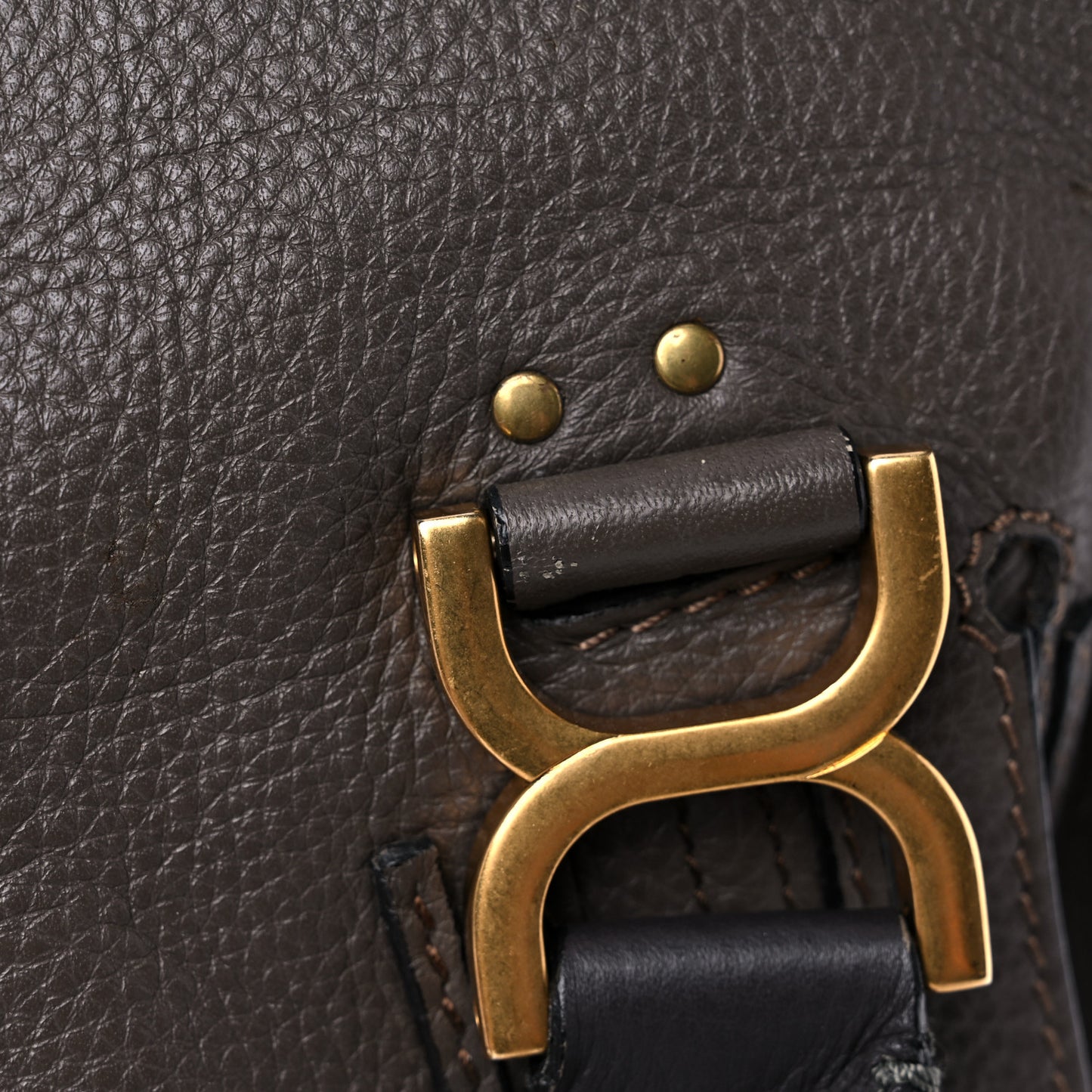 Calfskin Large Marcie Satchel Truffle