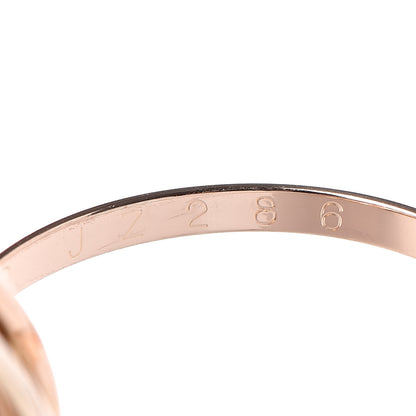 Cartier 18K Pink Yellow White Gold 7 Band Trinity Ring 49 4.75 7 of 7