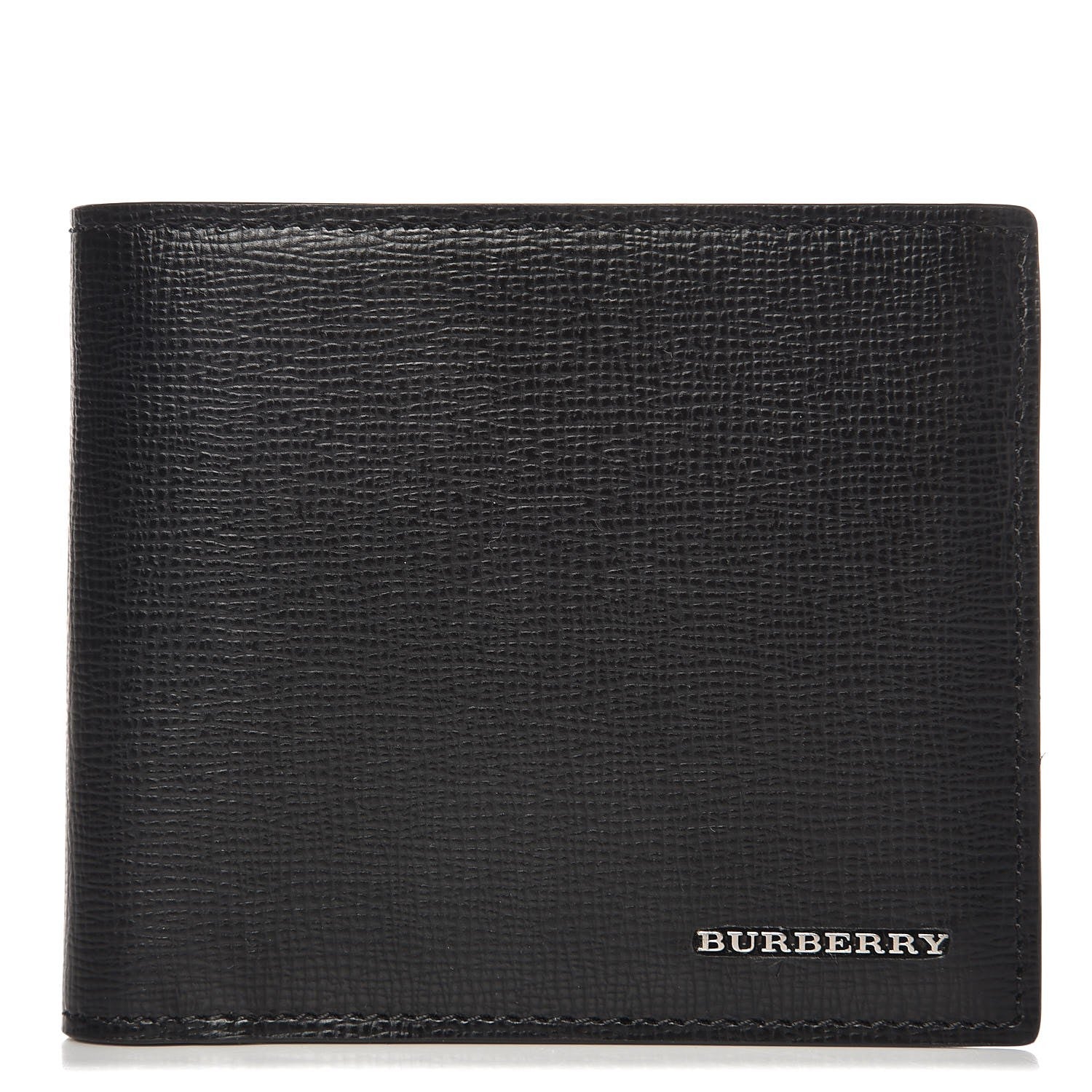 Burberry Grained Calfskin BBi-Fold Wallet Black 1 of 8