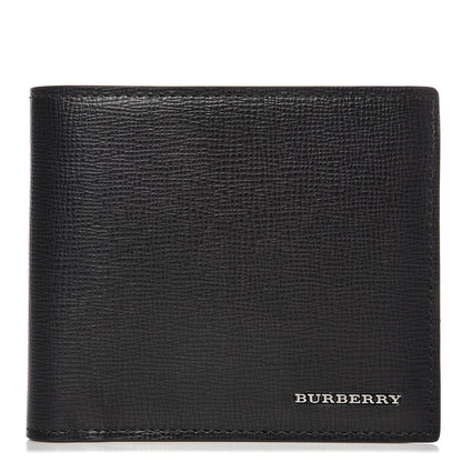 Burberry Grained Calfskin BBi-Fold Wallet Black 1 of 8
