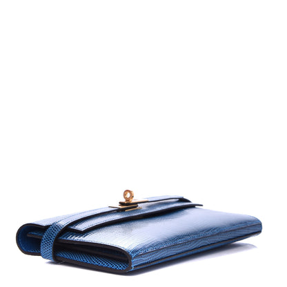 Hermes Lizard Kelly Longue Wallet Mykonos 4 of 7