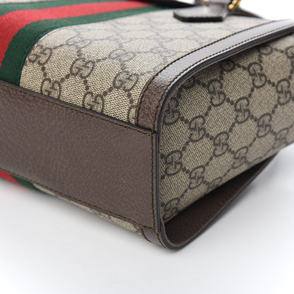 Gucci GG Supreme Monogram Small Ophidia Tote Bag Brown 8 of 9