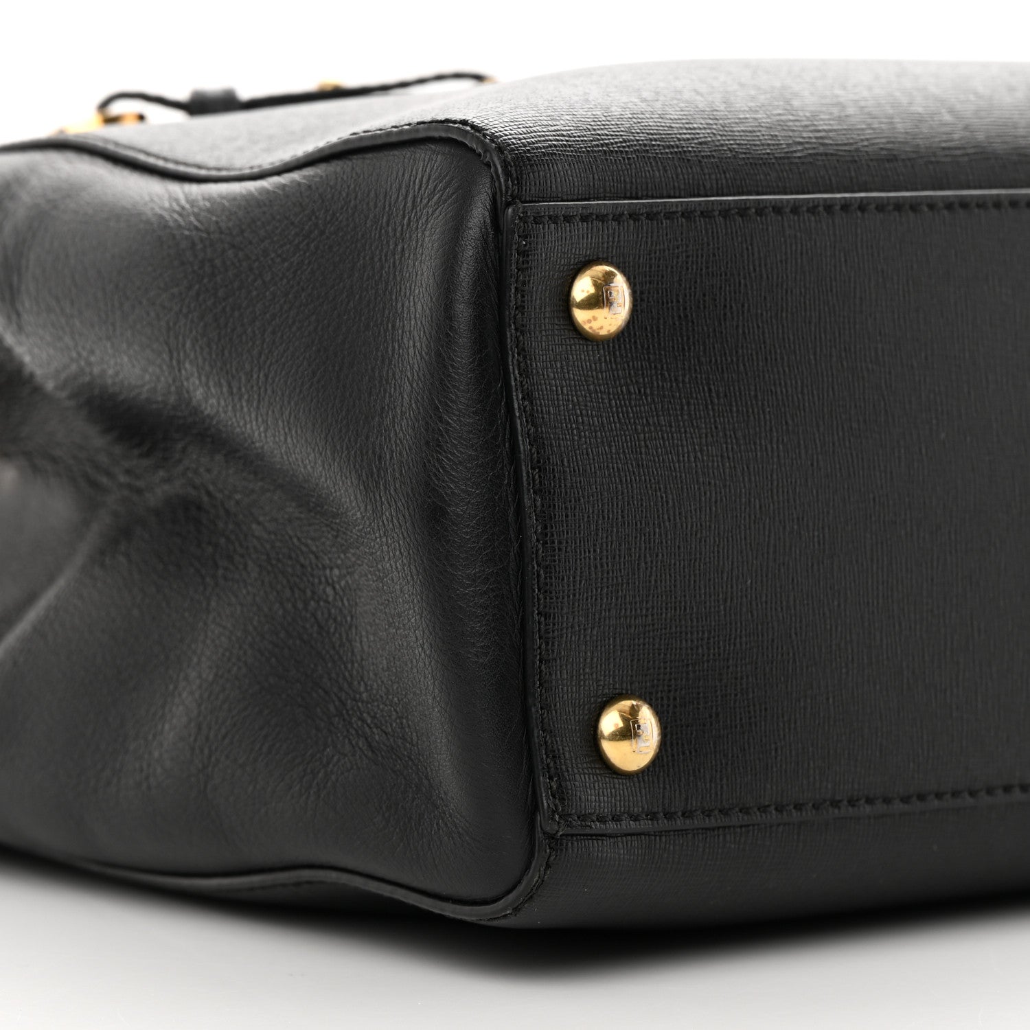 Fendi Vitello Elite Petite 2Jours Tote Black 9 of 17