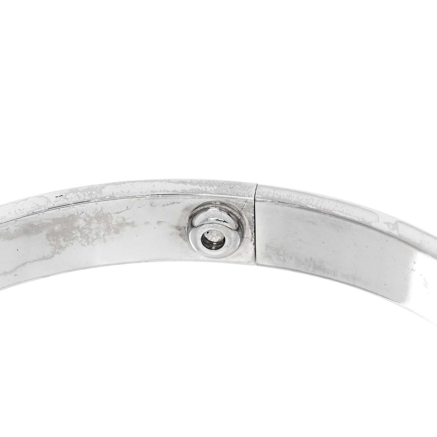Cartier 18K White Gold 4 Diamond Love Bracelet 18 8 of 8