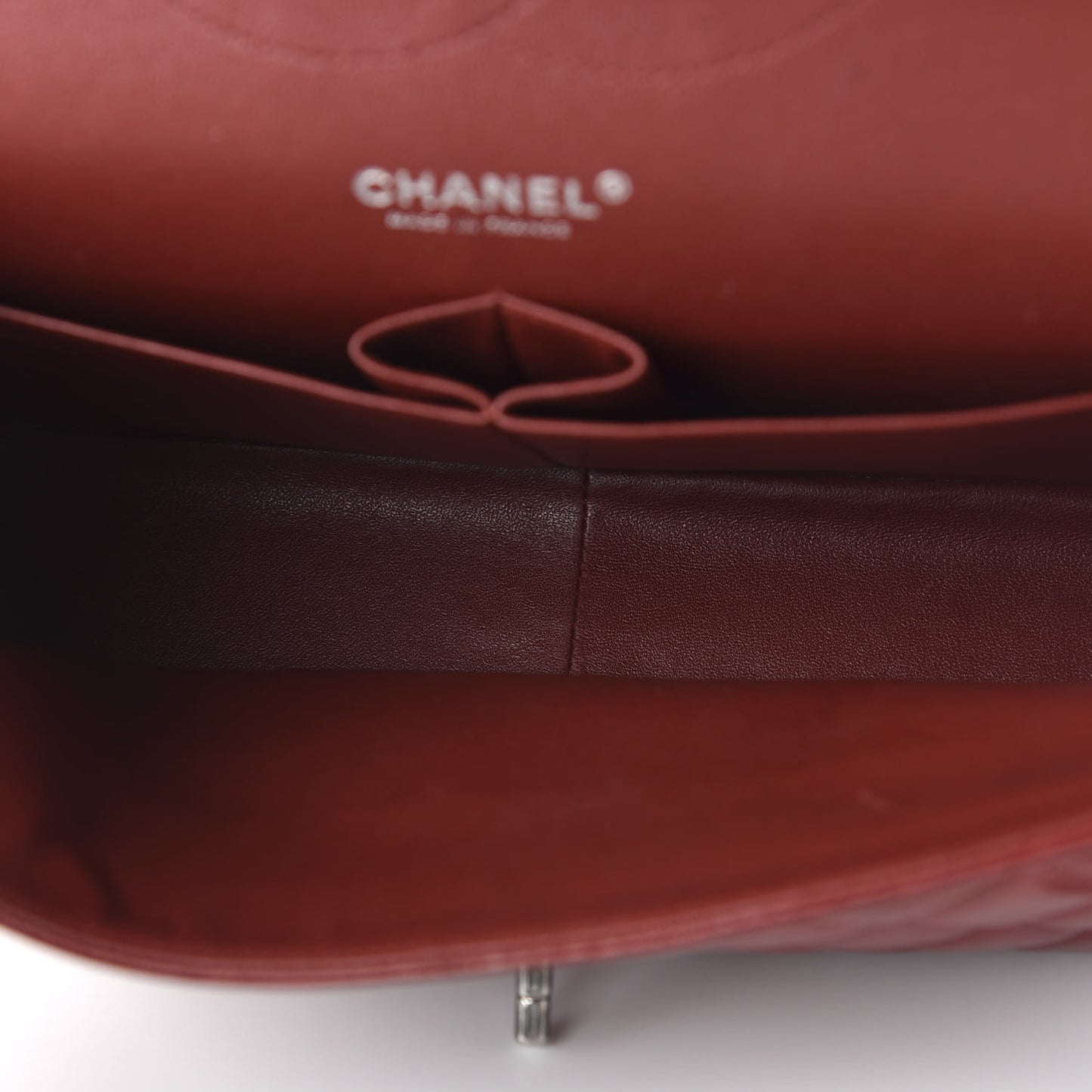 Lambskin Quilted Jumbo Double Flap Red