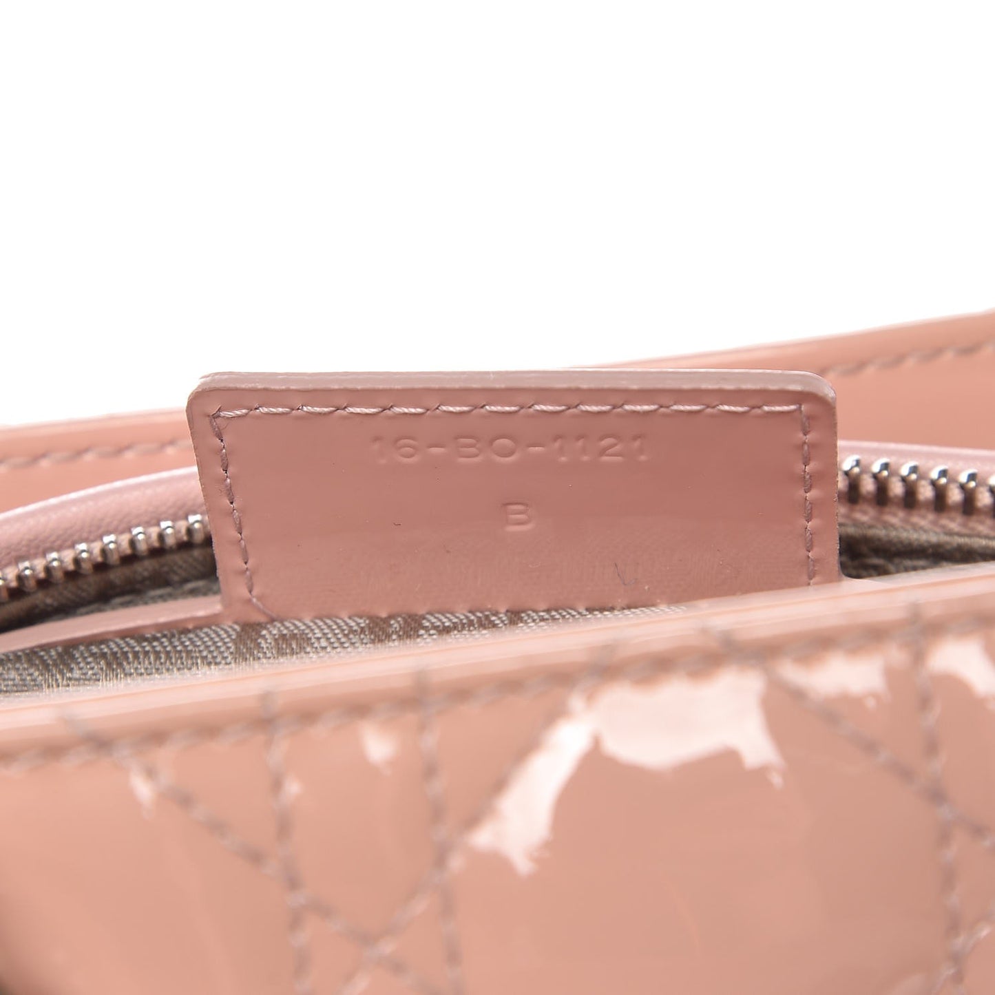 Patent Cannage Medium Lady Dior Pale Pink