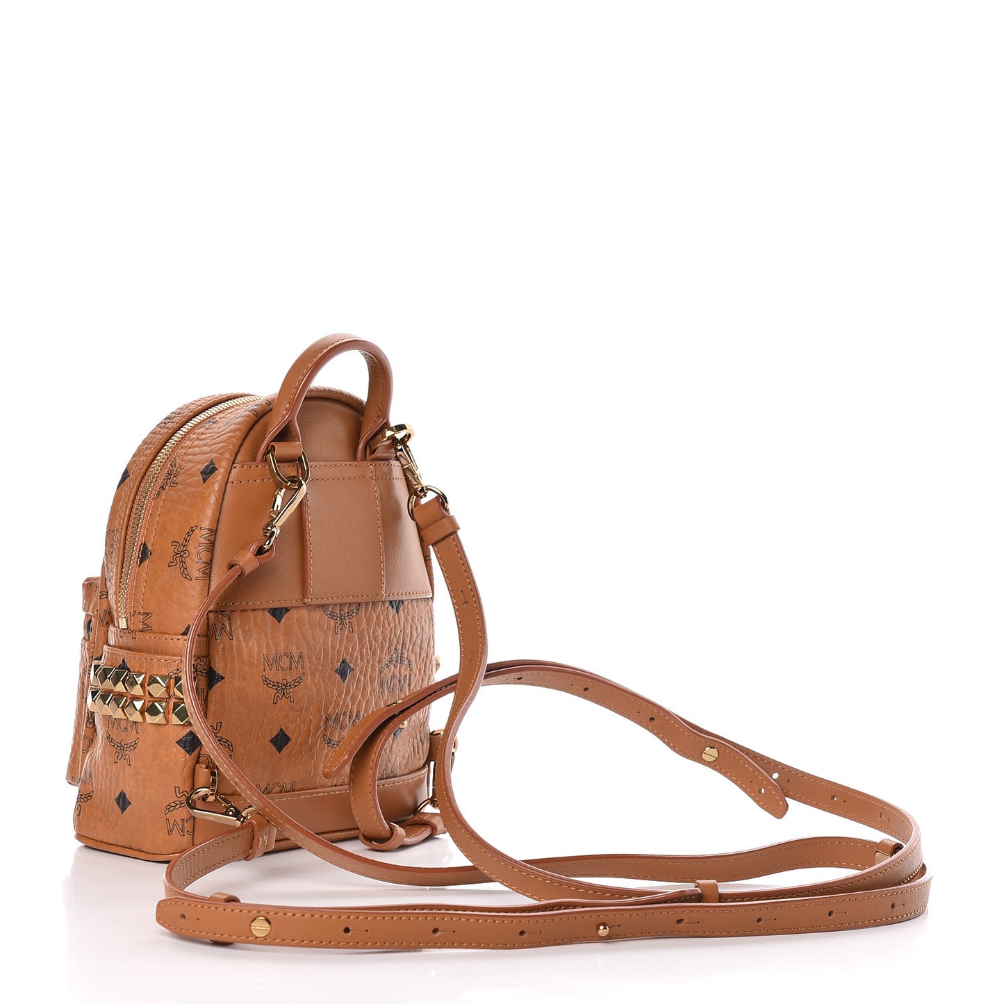 Visetos Side Stud X-Mini Stark Backpack Cognac