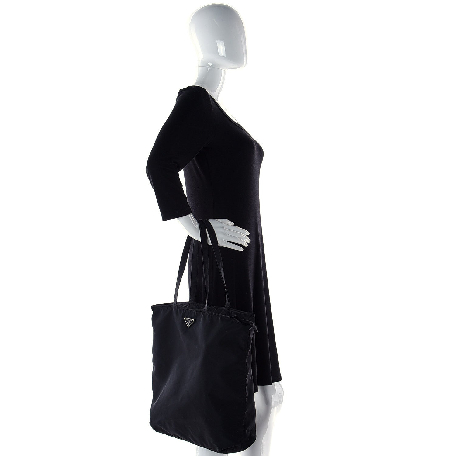Prada Tessuto Nylon Tote Black 2 of 7