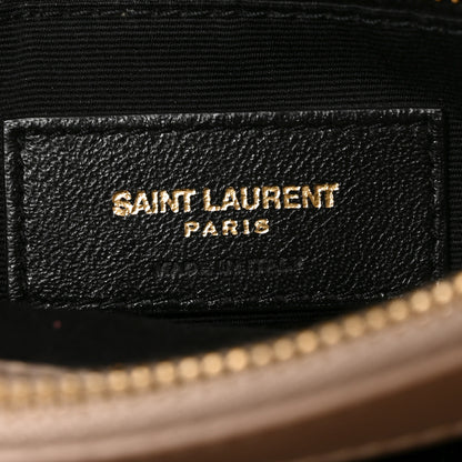 Saint Laurent Calfskin Y Quilted Monogram Medium Loulou Chain Satchel Dark Beige 6 of 10