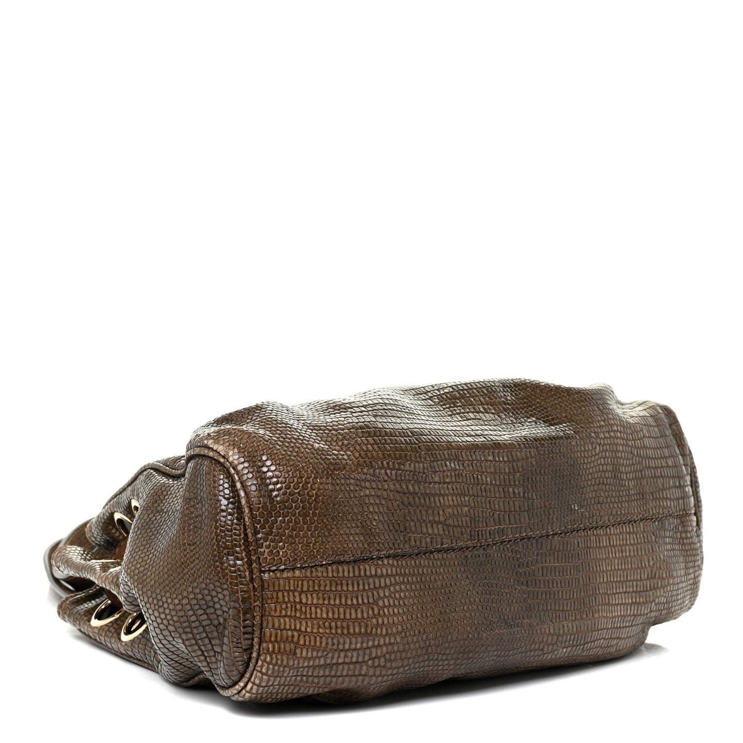 Lizard Embossed Calfskin Riki Bag Green