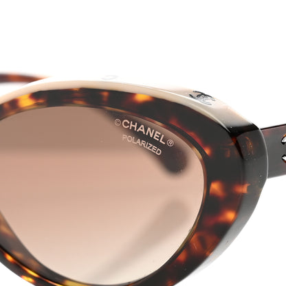 Chanel Acetate Oval Sunglasses 5416 Tortoise Beige 7 of 9