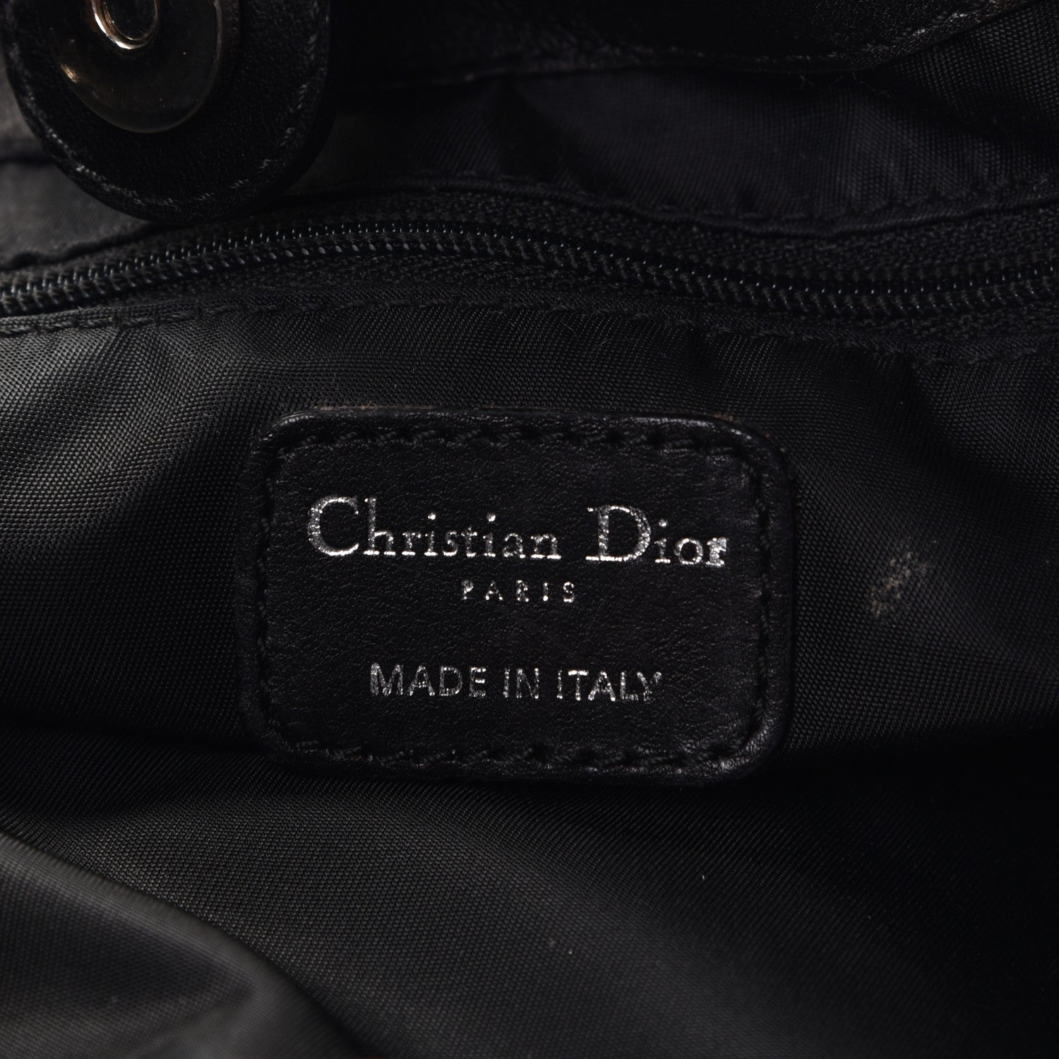 Christian Dior Nylon Cannage Shopper Tote Black 6 of 10