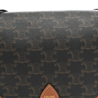 Celine Triomphe Canvas Medium Folco Bag Tan 8 of 15