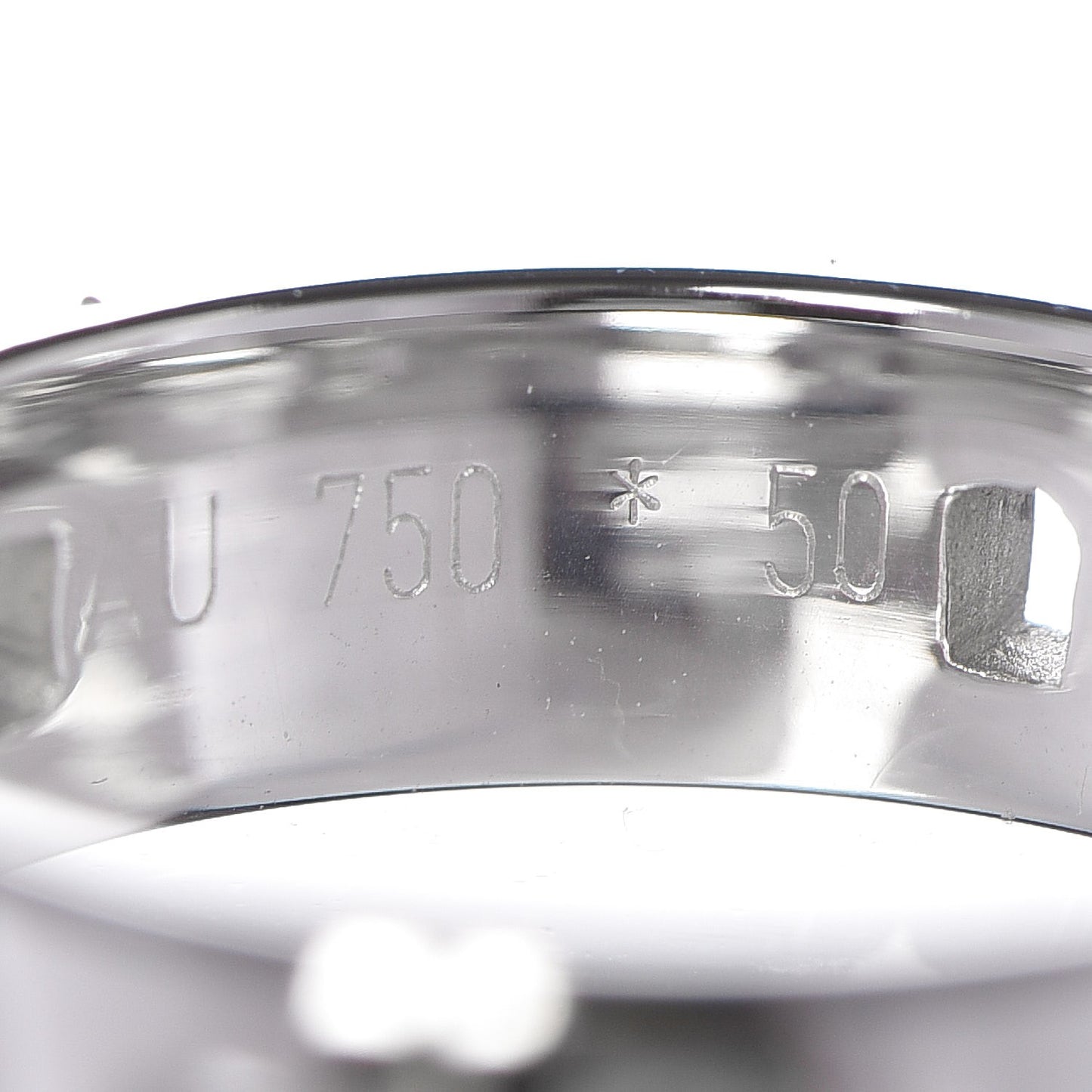 18K White Gold Hercules H Ring 50 5.25