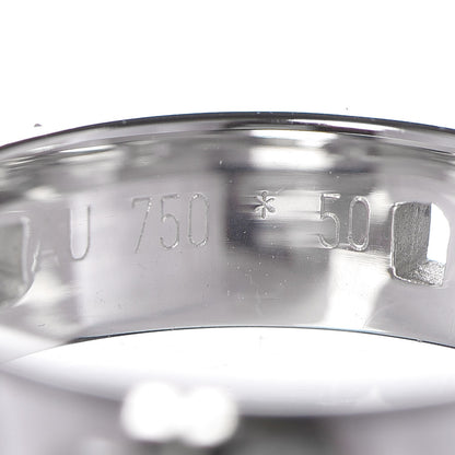 Hermes 18K White Gold Hercules H Ring 50 5.25 4 of 7