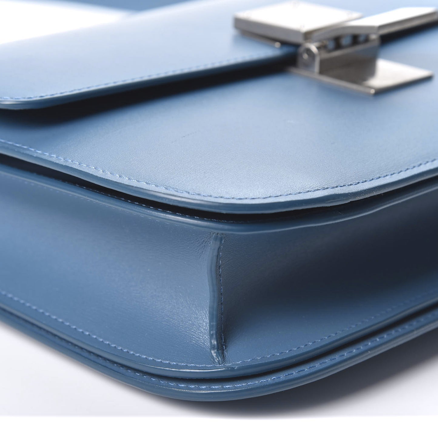 Smooth Calfskin Medium Classic Box Flap Bag Slate