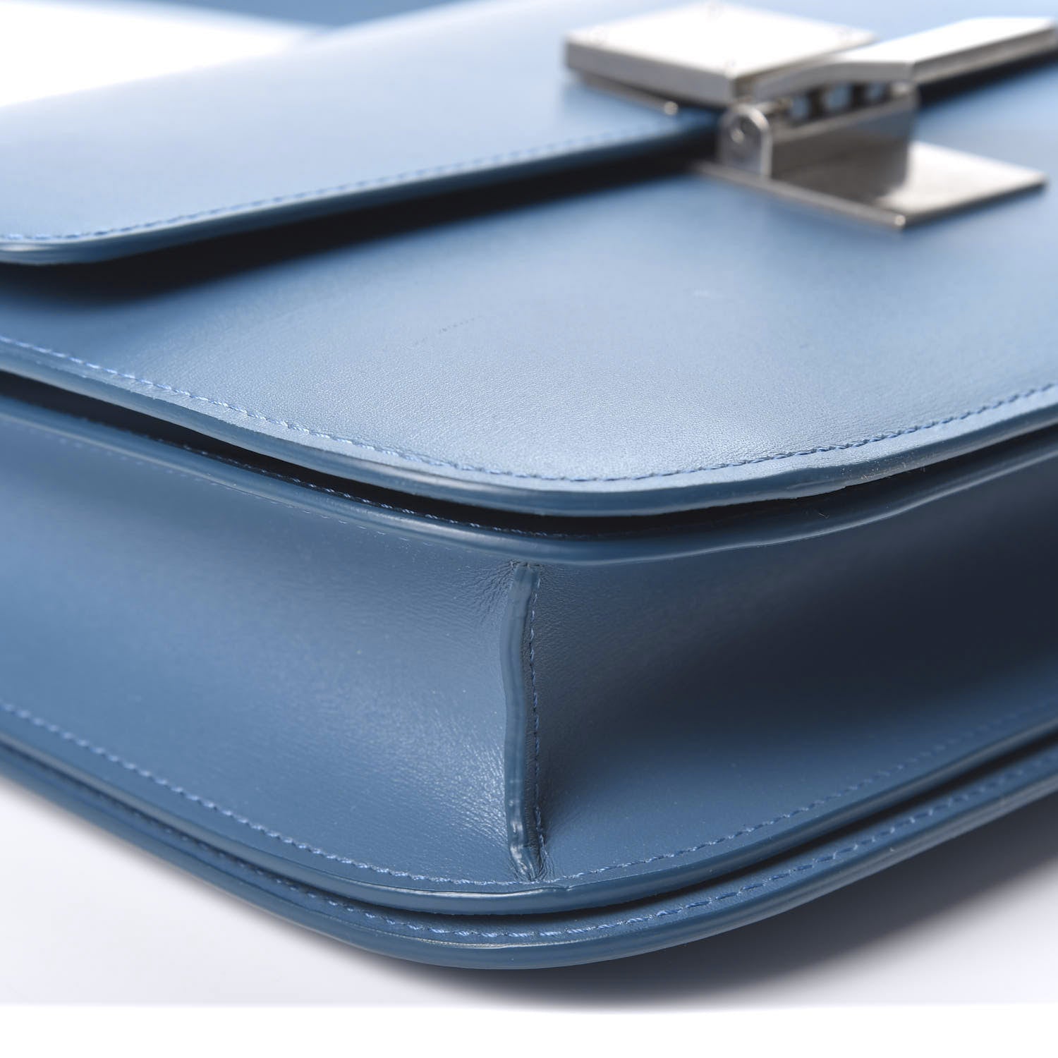 Celine Smooth Calfskin Medium Classic Box Flap Bag Slate 11 of 13