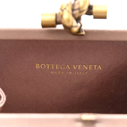 Bottega Veneta Satin Intrecciato Knot Clutch Nude 6 of 9