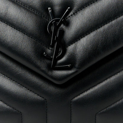Saint Laurent Calfskin Y Quilted Monogram Monochrome Small Loulou Chain Satchel Black 9 of 11