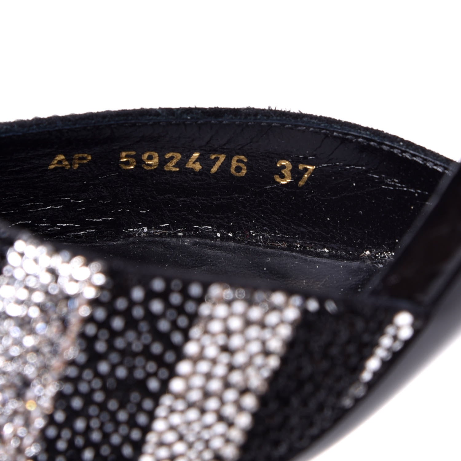 Saint Laurent Watersnake Crystal Embellished Zoe 105 Ankle Strap Pumps 37 Black 8 of 9