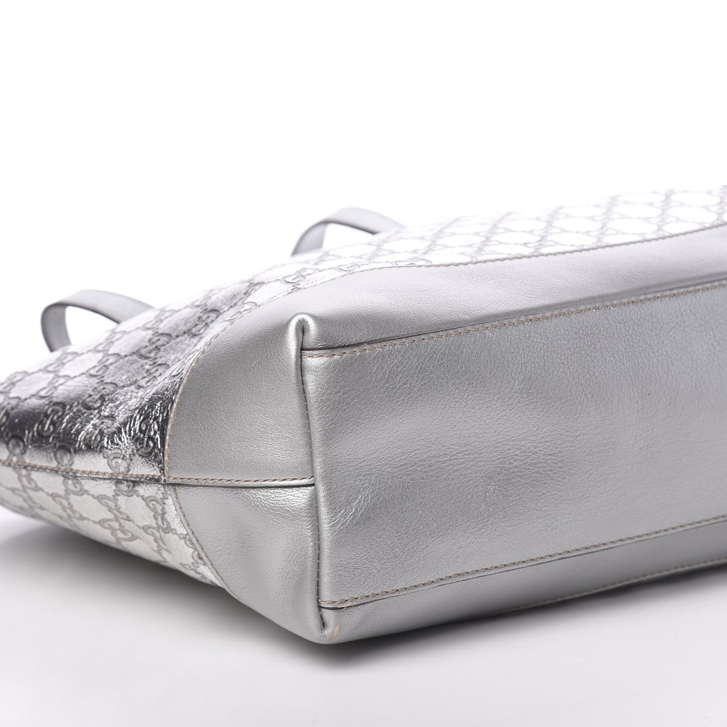 Guccissima Large Tote Silver