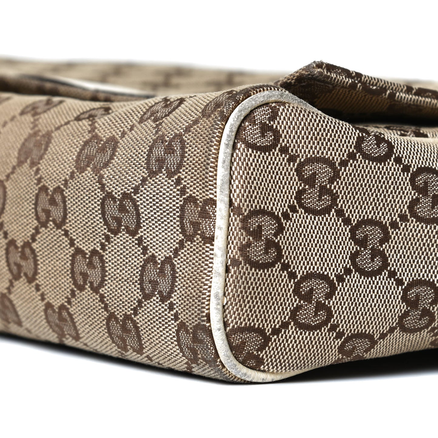 Monogram Small Flap Messenger Bag Beige Off White