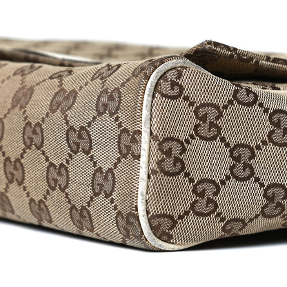 Gucci Monogram Small Flap Messenger Bag Beige Off White 16 of 22