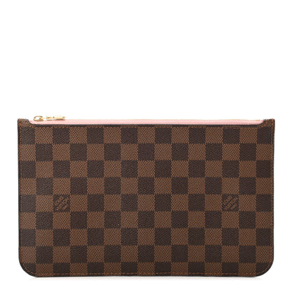 Louis Vuitton Damier Ebene Neverfull MM GM Pochette Rose Ballerine 1 of 4