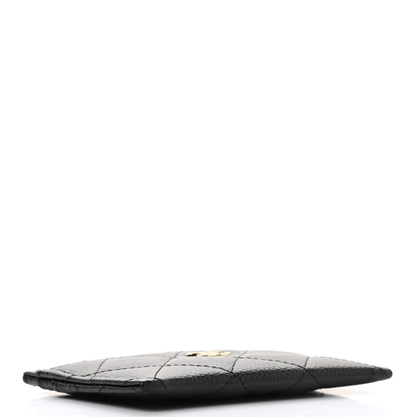 Caviar Quilted Card Holder Black