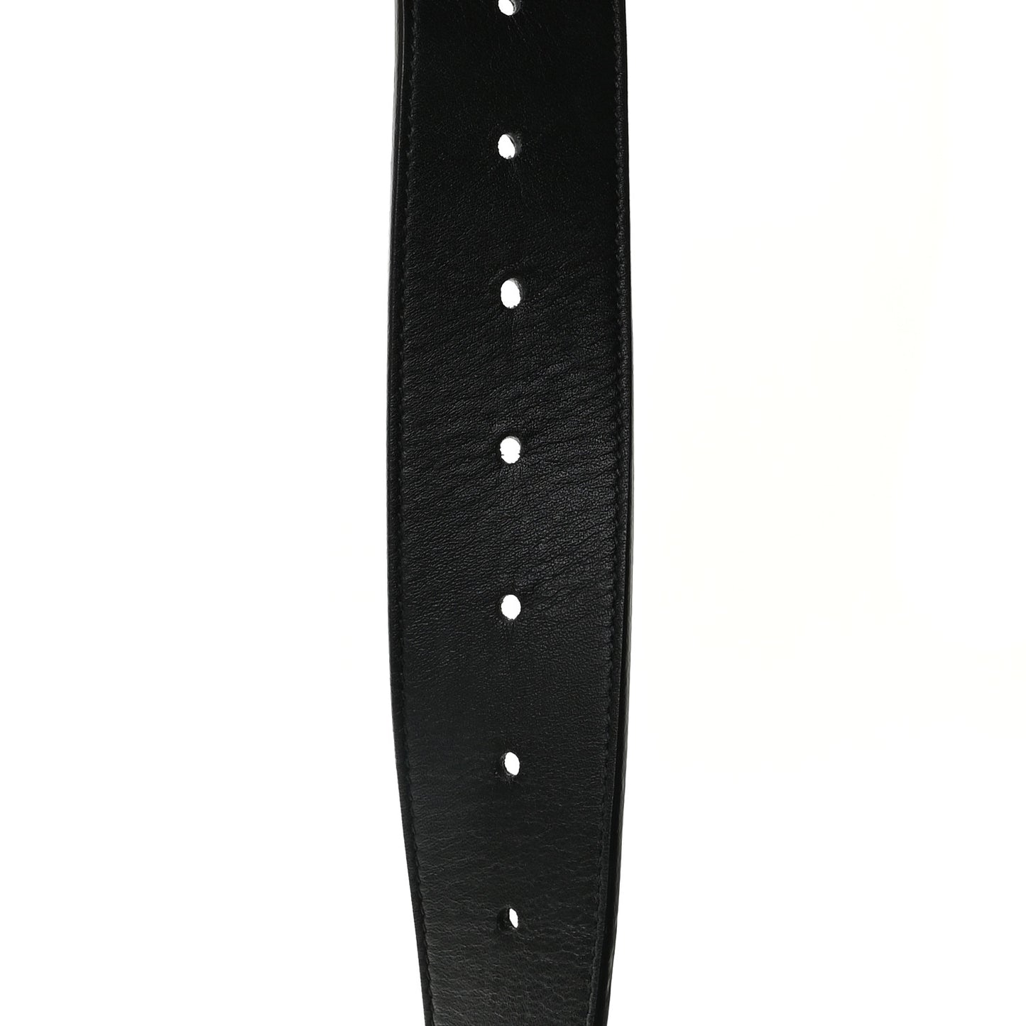 Moon Calfskin Pearl Double G 40mm Belt 90 36 Black Cream