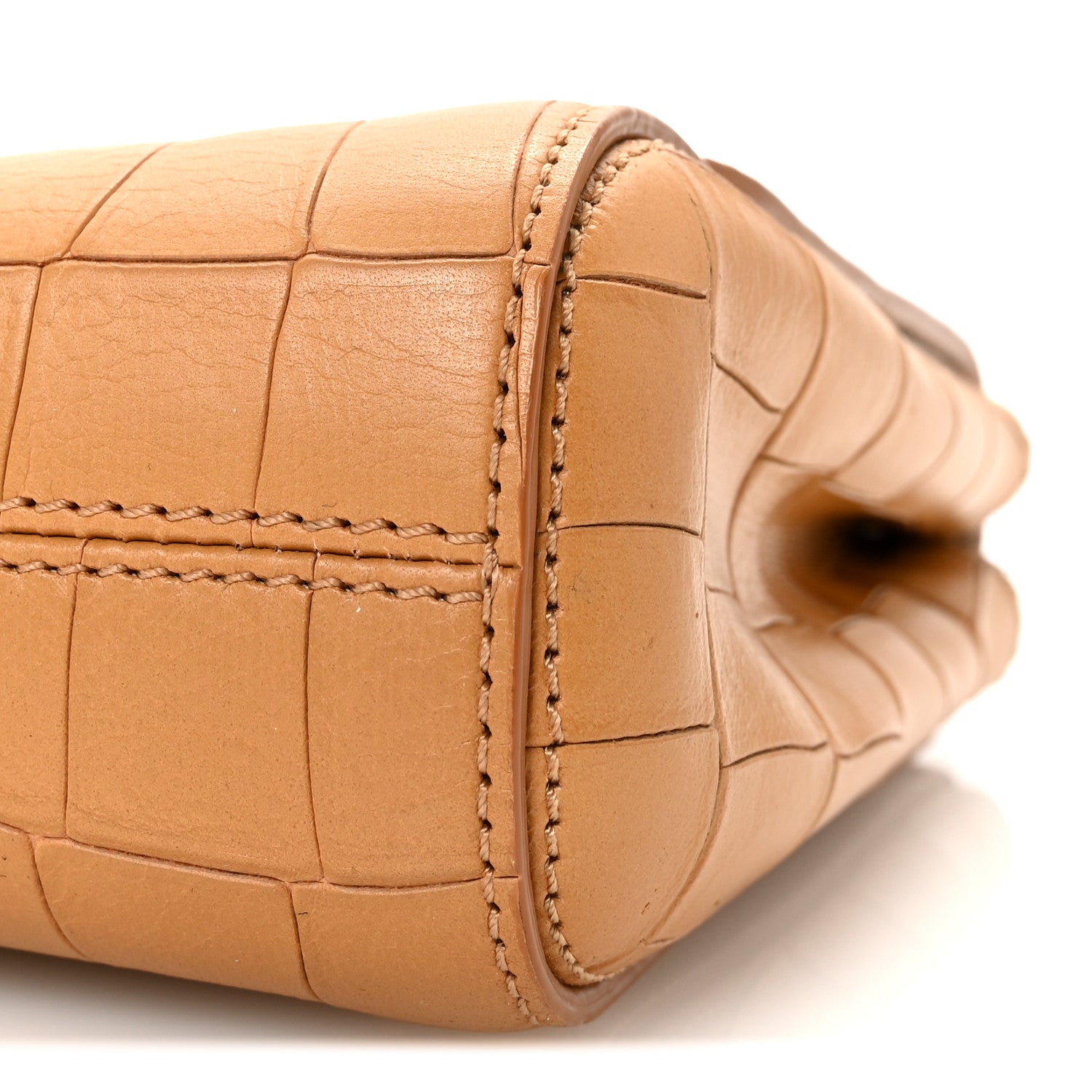 Mulberry Nappa Crocodile Embossed Small Lily Flap Camel 9 of 9