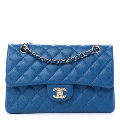 Chanel Caviar Quilted Small Double Flap Blue 1 of 9