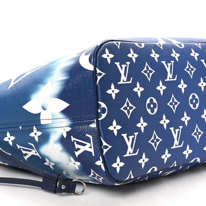 Louis Vuitton Monogram Escale Neverfull MM Blue 9 of 10