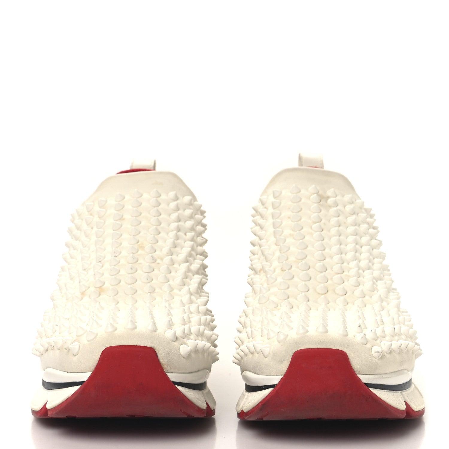 Christian Louboutin Neoprene Spike Sock Donna Flat Sneakers 40.5 White Snow 3 of 9