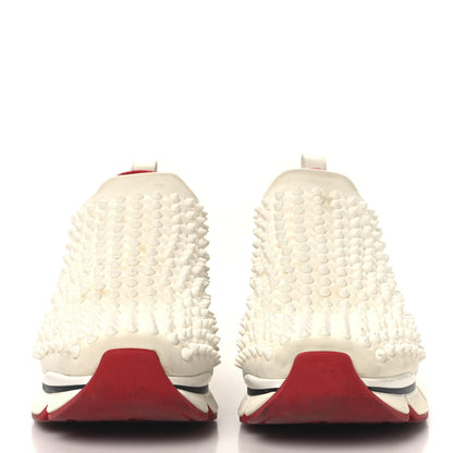 Christian Louboutin Neoprene Spike Sock Donna Flat Sneakers 40.5 White Snow 3 of 9