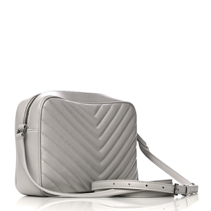 Saint Laurent Calfskin Matelasse Monogram Lou Camera Bag Granite 3 of 14