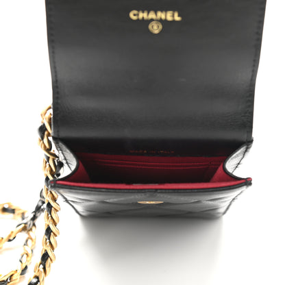 Chanel Lambskin Quilted Chanel 19 Phone Holder With Chain Black 5 of 11