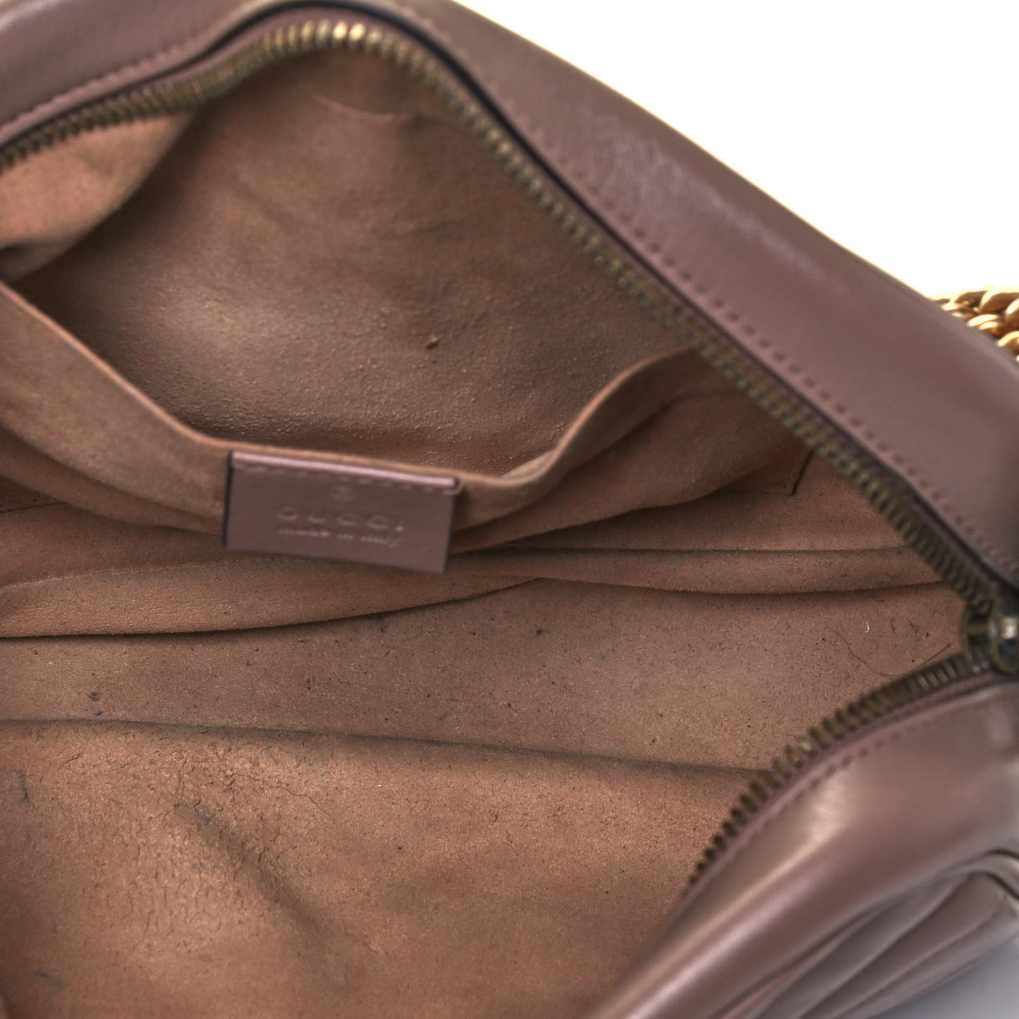 Calfskin Matelasse Small GG Marmont Chain Shoulder Bag Porcelain Rose