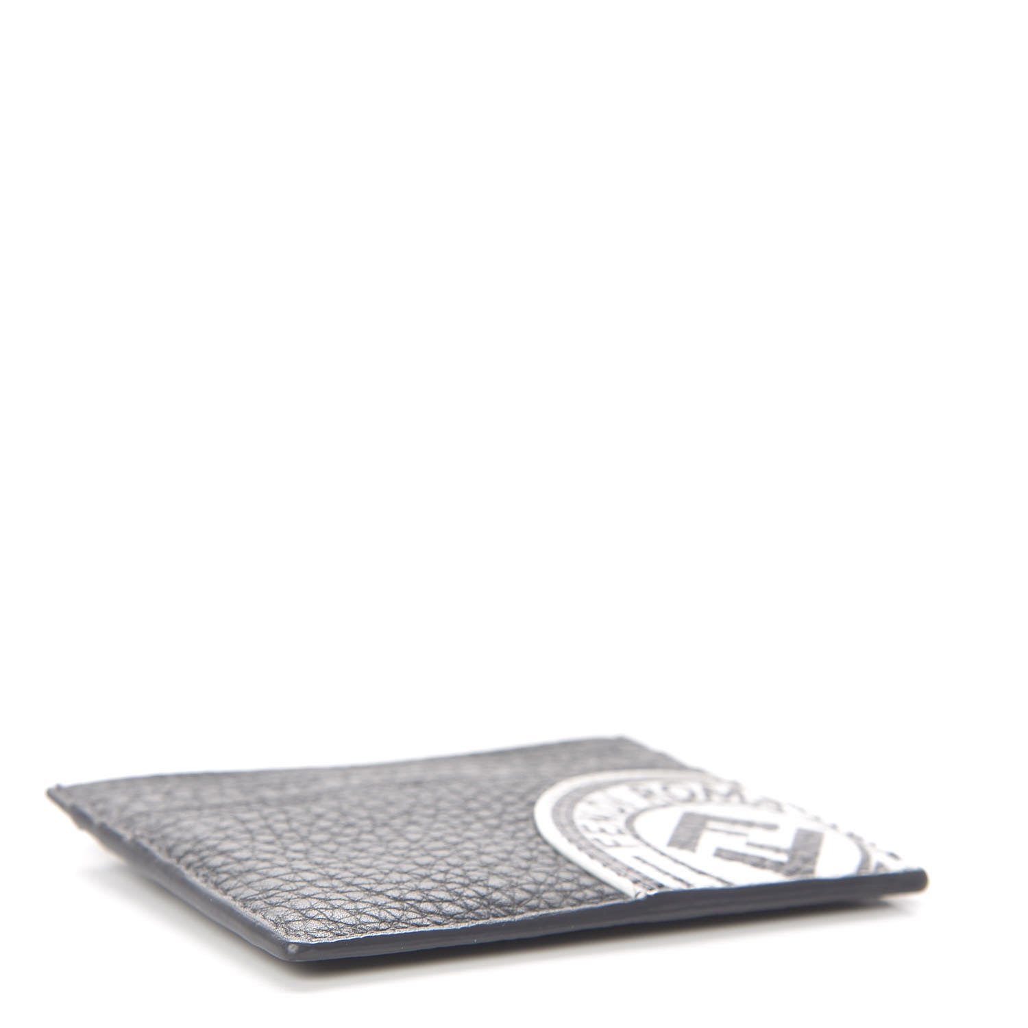 Fendi Cuoio Romano Stamp Patch Card Holder Asfalto 4 of 8