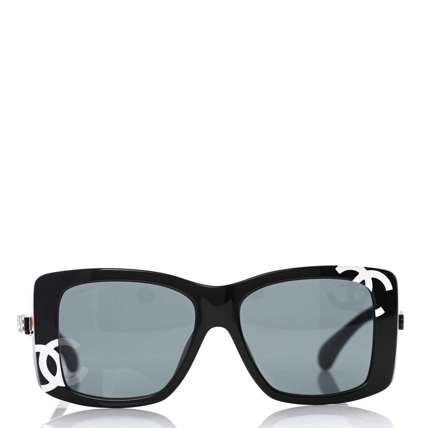 Acetate CC Logo Square Sunglasses 71472 Black