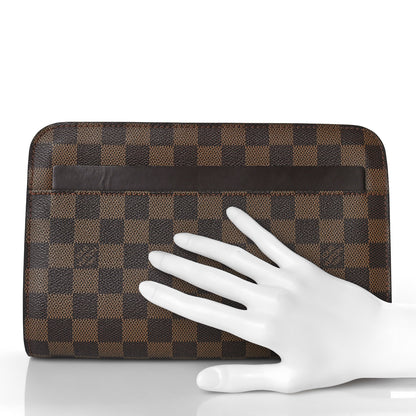 Louis Vuitton Damier Ebene Pochette Saint Louis Clutch 3 of 14
