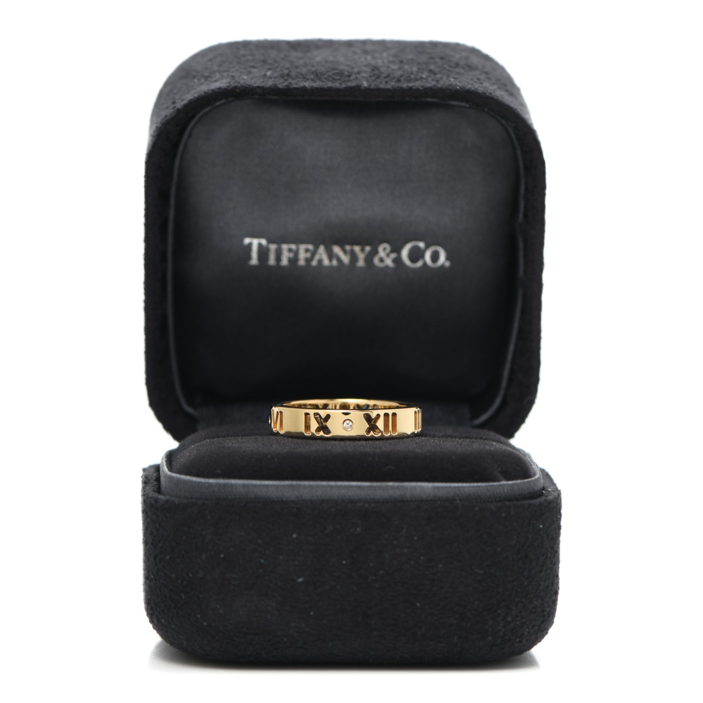18K Yellow Gold Diamond Atlas Pierced Ring 49 4.75
