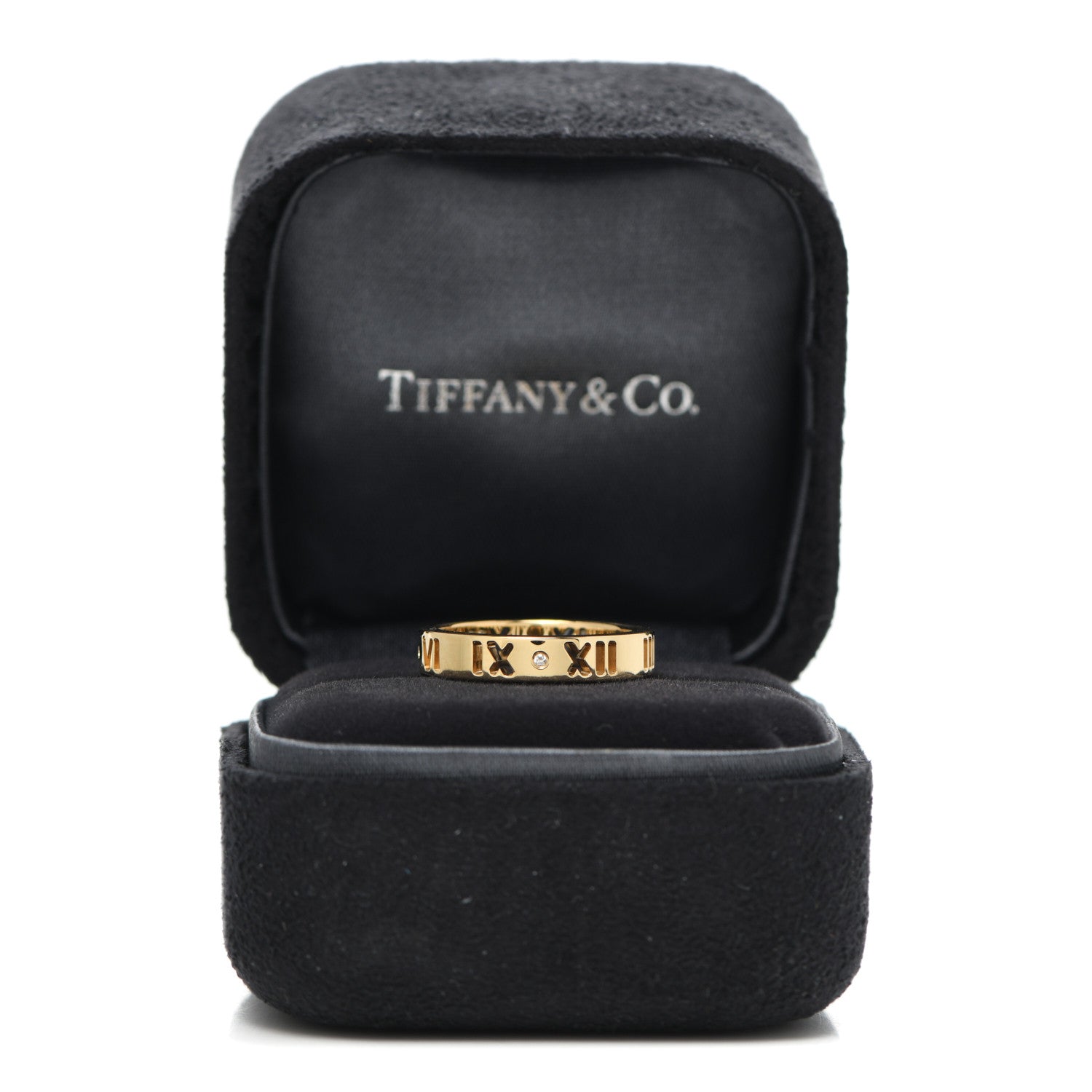 Tiffany 18K Yellow Gold Diamond Atlas Pierced Ring 49 4.75 5 of 5