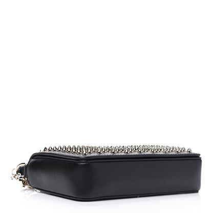 Christian Louboutin Calfskin Spiked Zoompouch Crossbody Black 4 of 14