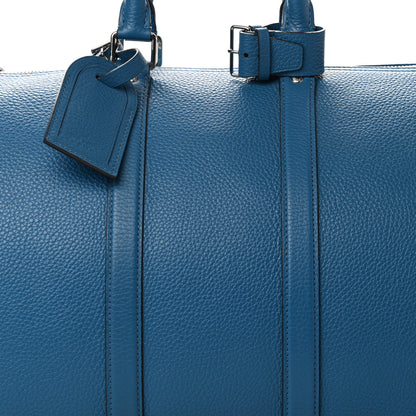 Louis Vuitton Taurillon Keepall Bandouliere 45 Bleu Canard 8 of 10