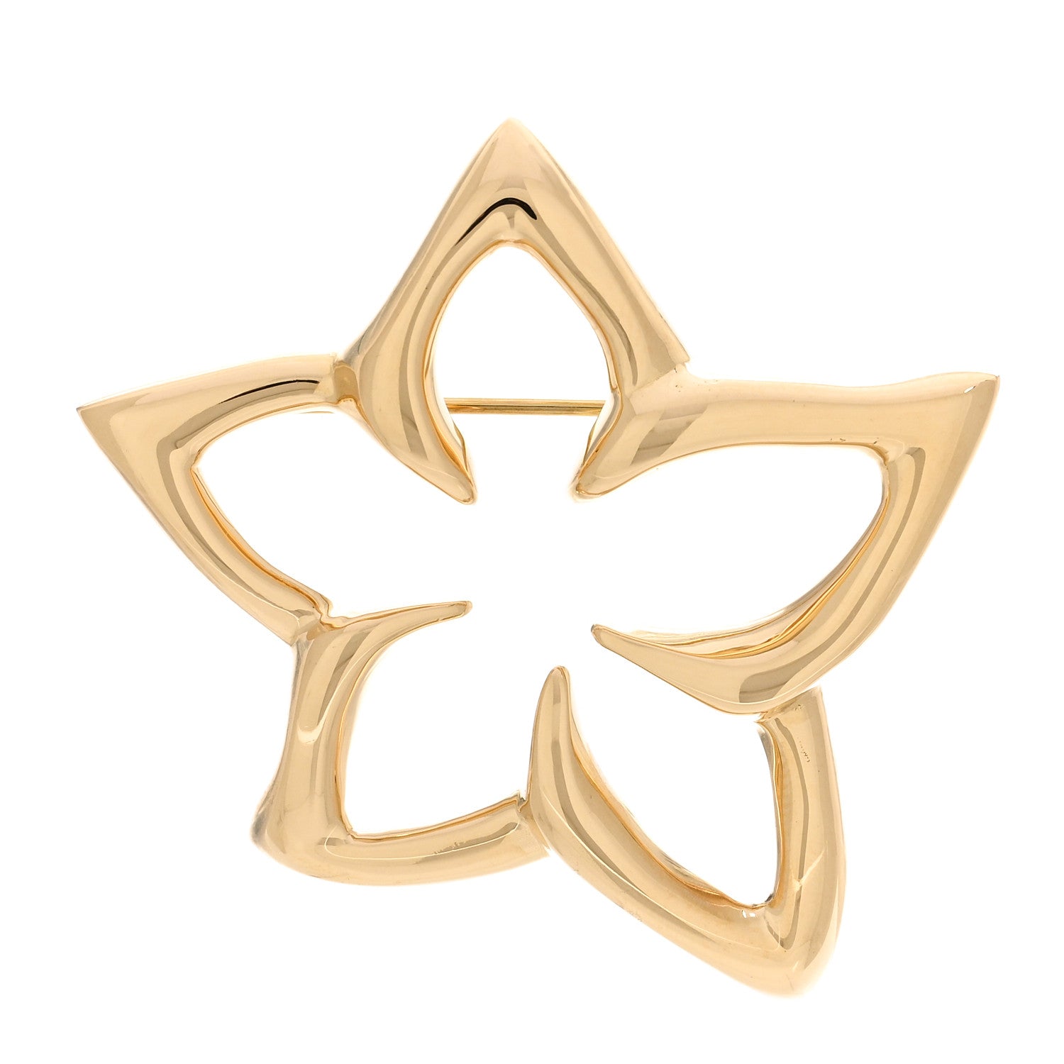 Tiffany 18K Yellow Gold Flower Brooch Pin 1 of 3