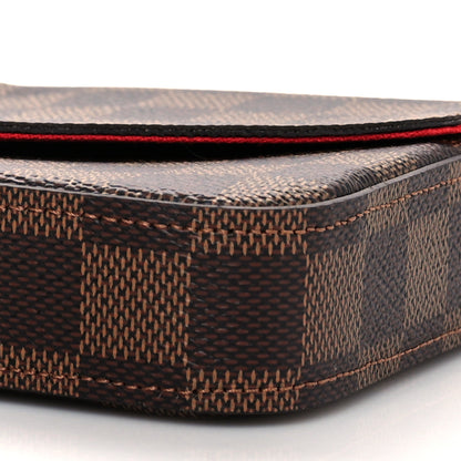 Louis Vuitton Damier Ebene Pochette Felicie Chain Wallet 13 of 13