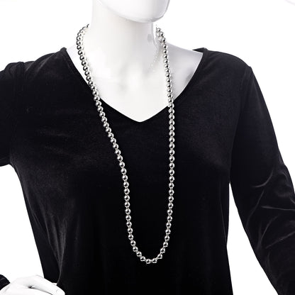 Tiffany Sterling Silver 10mm HardWear Ball Necklace 36" 2 of 4
